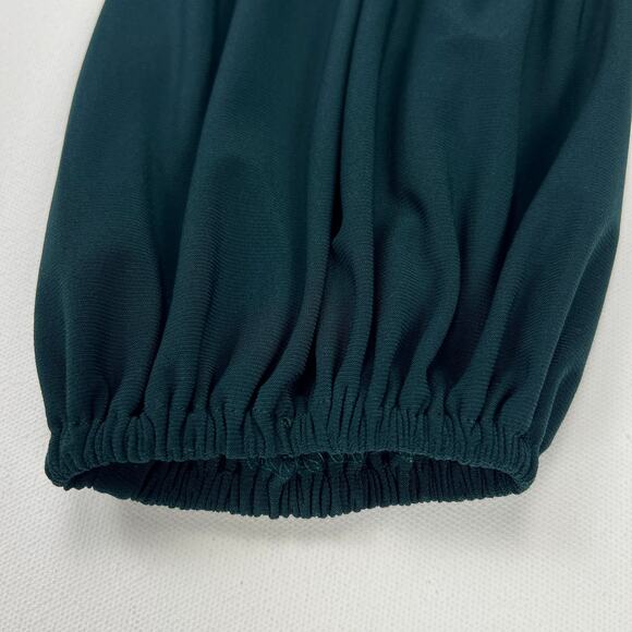 Betsy & Adam Hadley Floor Length Stretch Knit Gown Dress Forest Green Size 4 - Picture 10 of 16